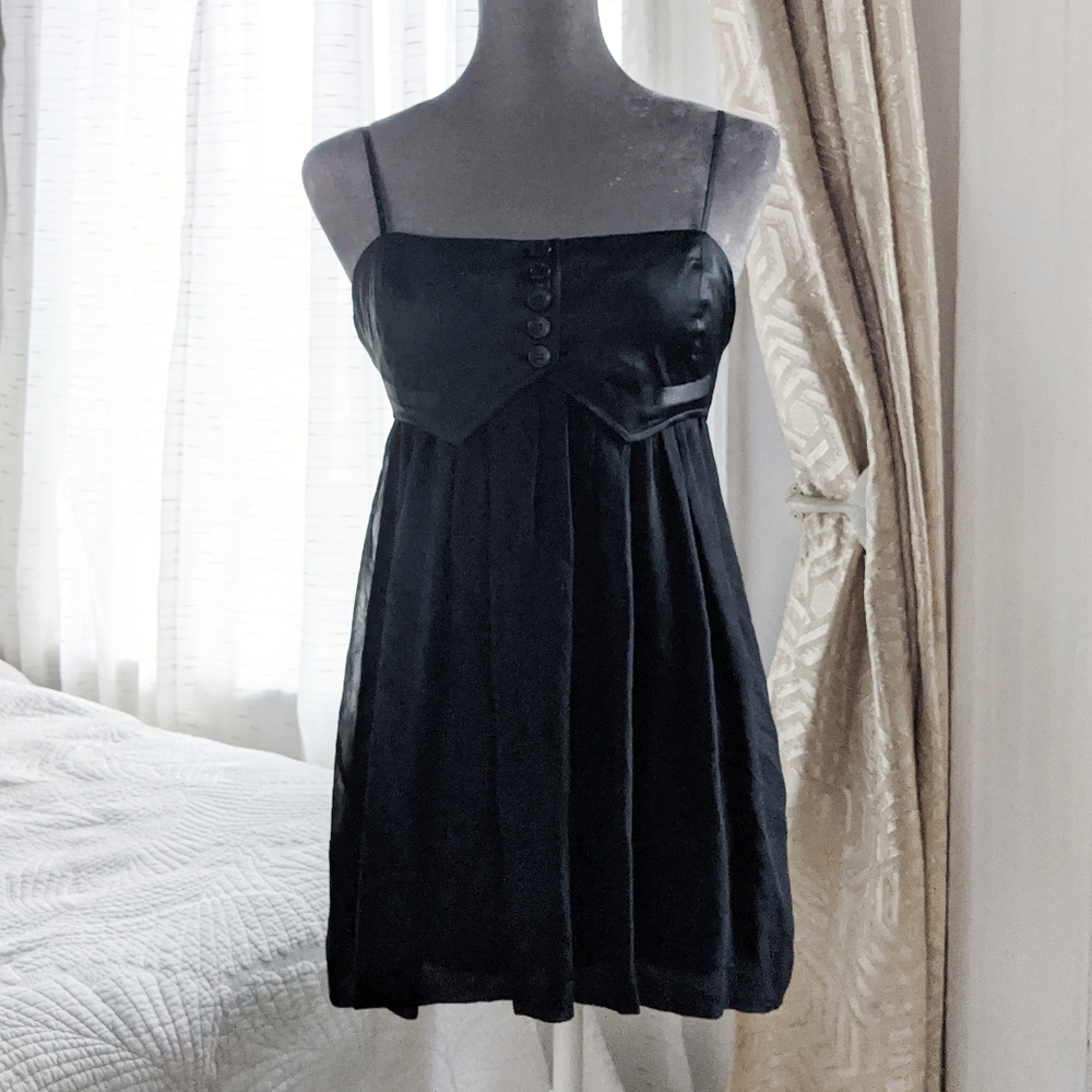 BCBG MaxAzria tuxedo silk black cami